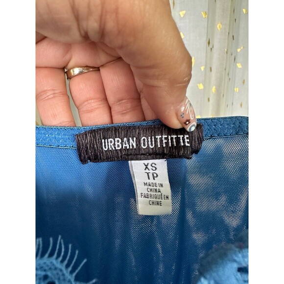 Urban Outfitters Lace Bustier Brenna Mesh Bodycon Adjustable Strap Mini Dress XS - Picture 5 of 7